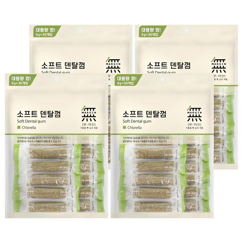무마진 강아지 소프트 덴탈껌 30p, 클로렐라, 270g, 4개