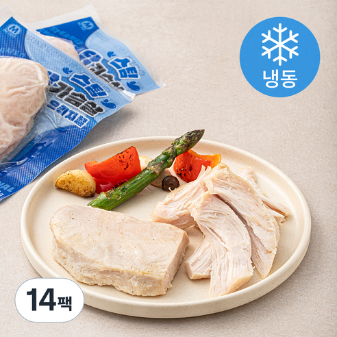 미트리 스팀 닭가슴살 오리지널 (냉동), 100g, 14팩