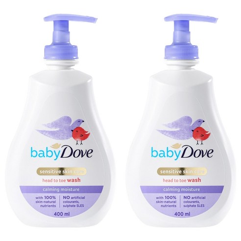 베이비도브 유아용 바디워시 카밍모이스처, 400ml, 2개