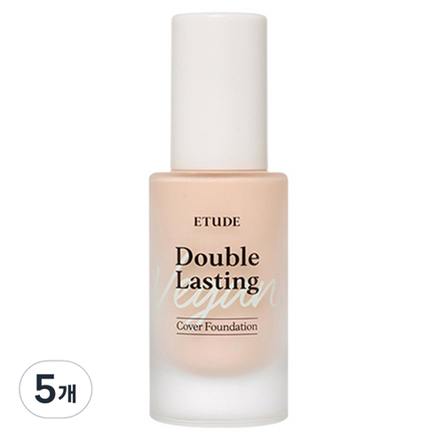 에뛰드 더블 래스팅 비건 커버 파운데이션 30g SPF32 PA++, 19N1 바닐라, 5개