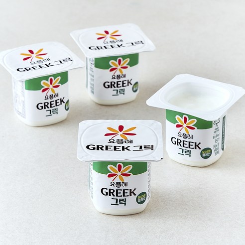 요플레 그릭 달지 않은 플레인, 80g, 4개입, 1개