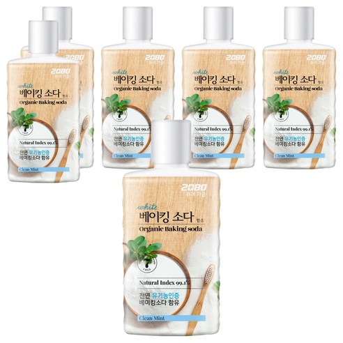 2080퓨어 베이킹소다 가글, 750ml, 6개
