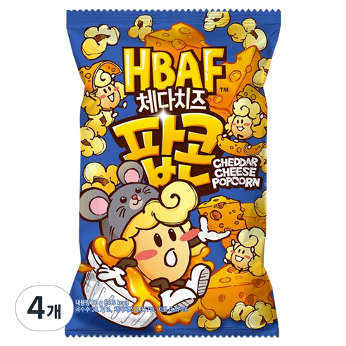 바프 체다치즈 팝콘, 80g, 4개