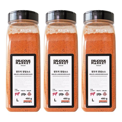딜리셔스마켓 양꼬치시즈닝, 450g, 3개