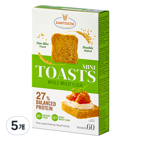 디아토스타 통밀토스트 비스킷, 120g, 5개