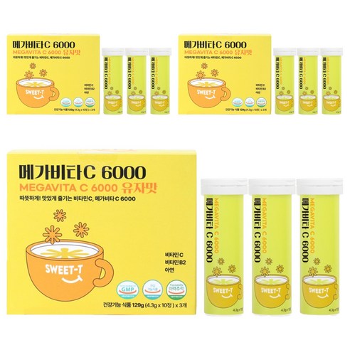 메가비타C 6000 43g x 3p, 3개, 30정