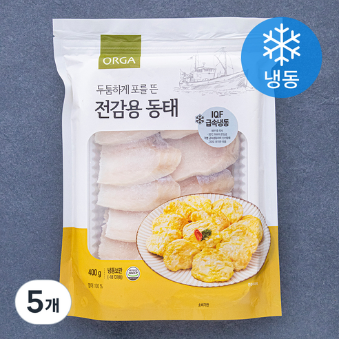 올가홀푸드 두툼하게 포를 뜬 전감용 동태 (냉동), 400g, 5개