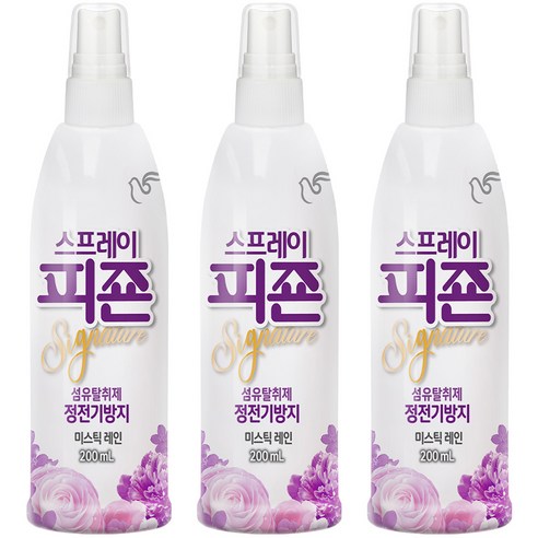 피죤 스프레이 섬유탈취제 미스틱 레인 본품, 200ml, 3개, 미스틱레인