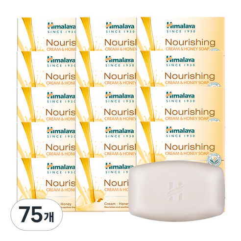 히말라야 크림 앤 허니 비누, 75g, 75개, 75개