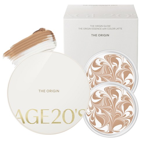 에이지투웨니스 디오리진 에센스 파운데이션 팩트 본품 12.5g 1개 + 리필 12.5g 1개, 23호 화이트라떼