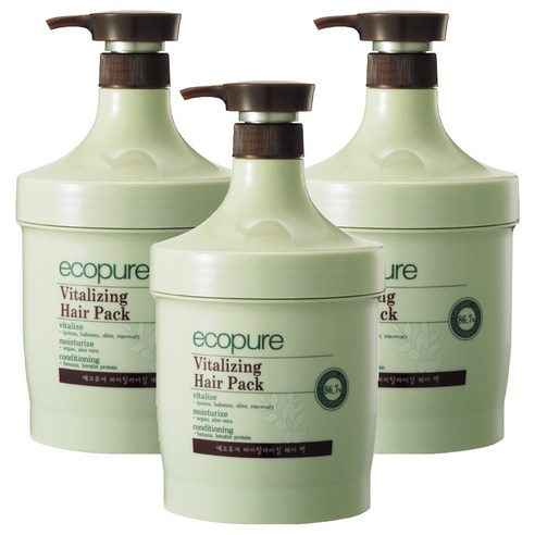 꽃을든남자 에코퓨어 바이탈라이징 헤어팩, 1000ml, 3개