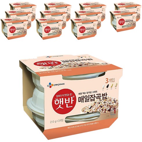 햇반 매일 잡곡밥, 210g, 36개