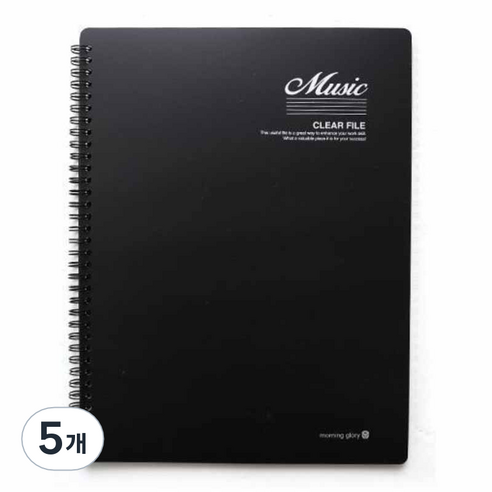 모닝글로리 음악파일 40p, 블랙, 5개