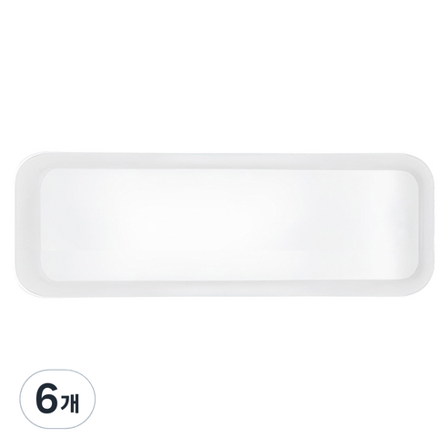 구디푸디 공간맞춤 칸막이 서랍정리함, 반투명 화이트, 6개