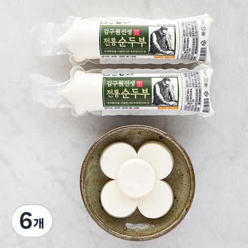 김구원선생 전통순두부, 400g, 6개