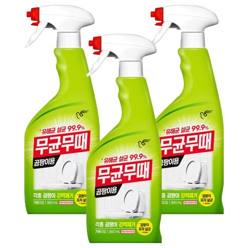 무균무때 곰팡이용 세정제, 900ml, 3개