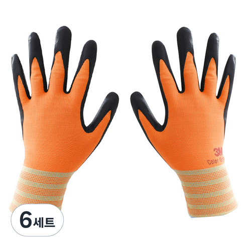 쓰리엠 컬러그립 오렌지 양손착용, 6세트