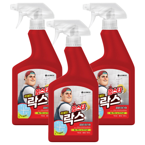 홈스타 착 붙는 락스 스프레이, 900ml, 3개