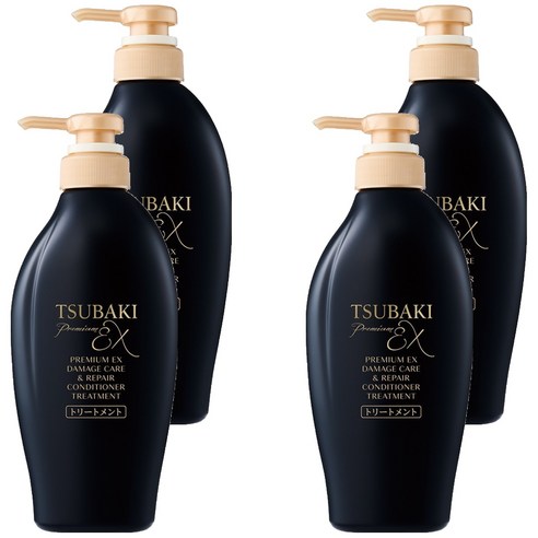 츠바키 프리미엄 EX 데미지케어 & 리페어 컨디셔너 트리트먼트, 450ml, 4개