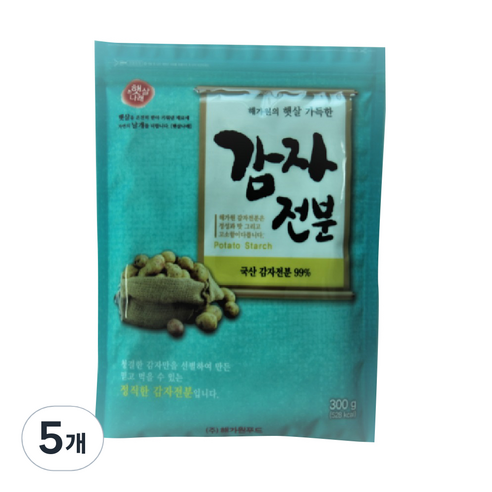 해가원 햇살나래 감자전분, 300g, 5개