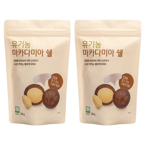 ORGA 유기농 마카다미아 쉘, 160g, 2개