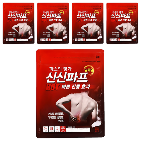 신신제약 신신파프 핫 파스, 5개입, 5개