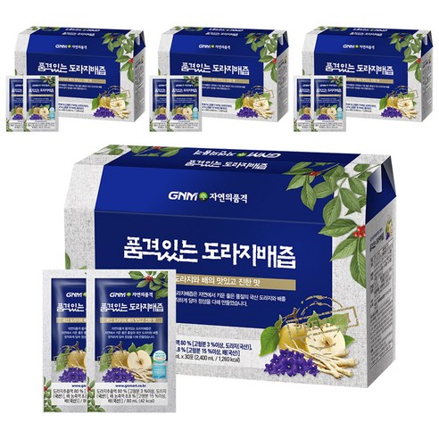 GNM자연의품격 품격있는 도라지배즙, 80ml, 120개