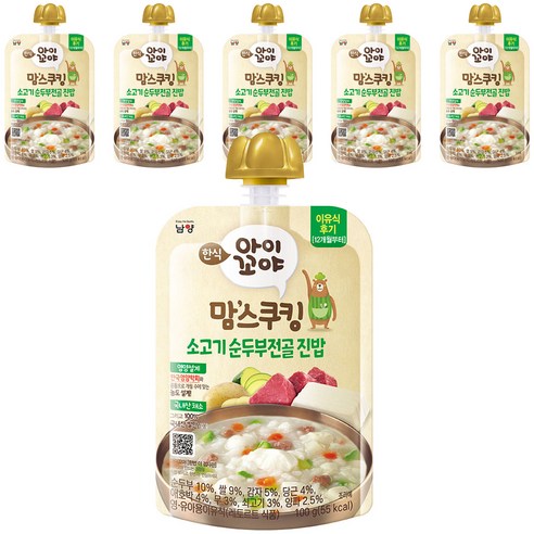 아이꼬야 맘스쿠킹 레토르트 이유식 100g, 소고기 순두부전골 진밥, 6개