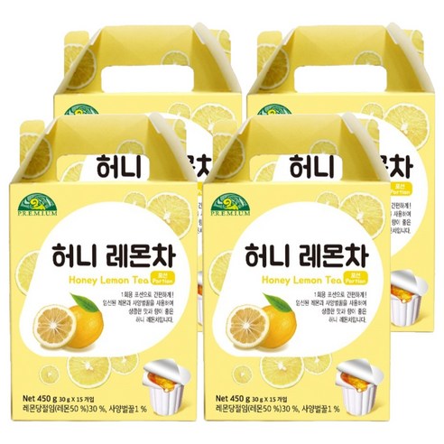 오가닉스토리 허니 레몬차, 30g, 15개입, 4개