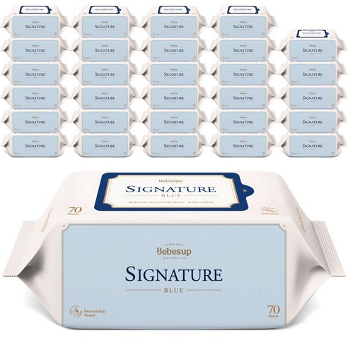베베숲 시그니처 블루 엠보싱 물티슈 리필형, 75g, 70개입, 30개