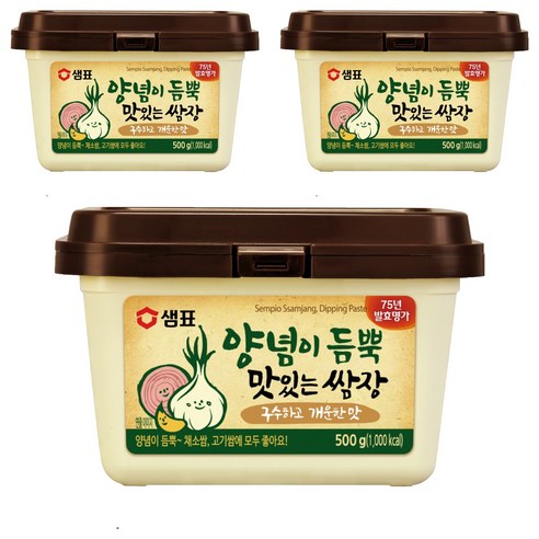 [샘표] 양념이 듬뿍 맛있는 쌈장, 500g, 3개