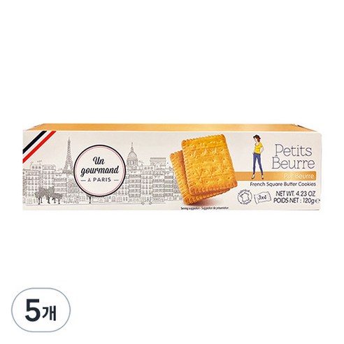 파티셰리 쁘띠 베레르 쿠키, 120g, 5개
