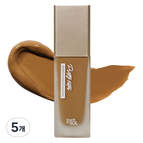 터치인솔 프리티필터 퍼펙트 피니시 파운데이션 35g, 5호 딥, 5개