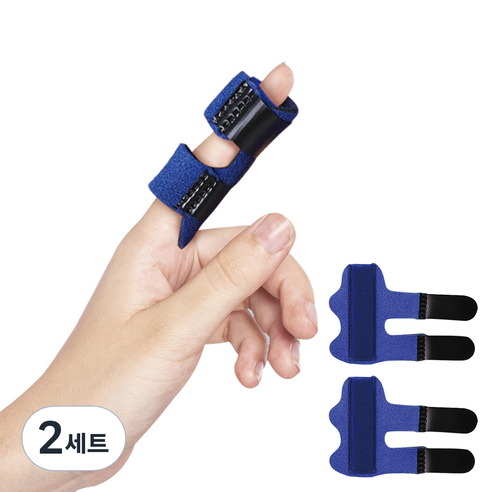 바디큐 닥터스 손가락 고정 보호대 블루 2개입, 2세트