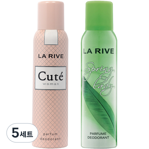 라리브 우먼 데오드란트 큐트 150ml + 스프링레이디 150ml, 5세트