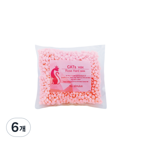 캣츠왁스 로즈 하드왁스 모든부위용, 180g, 6개