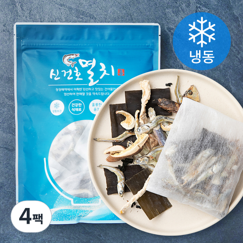 신건호멸치 국내산 7종 통원물 밴댕이 다시팩 (냉동), 15g, 10개입, 4팩