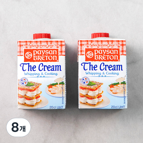 페이장브르통 휘핑크림, 200ml, 8개
