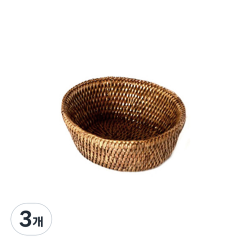 BIK 라탄 오발 플레이트 small IT CO 013, 단 일 색상, 3개