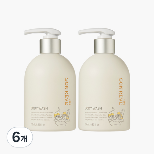 쏭레브 키즈 바디워시 사탕향, 290ml, 6개