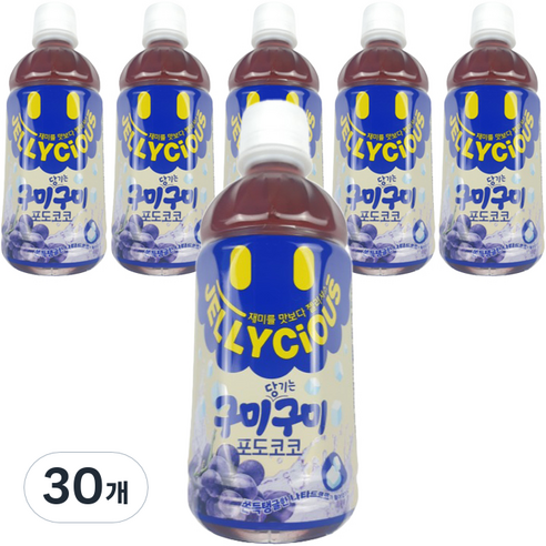 젤리셔스 구미당기는구미 포도코코, 340ml, 30개