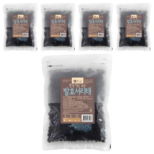 청그루 불릴 필요없는 발효 서리태, 500g, 5개