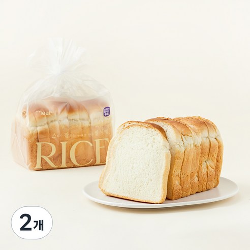 밀도 소화가 잘되는 우유로 만든 쌀 식빵, 480g, 2개