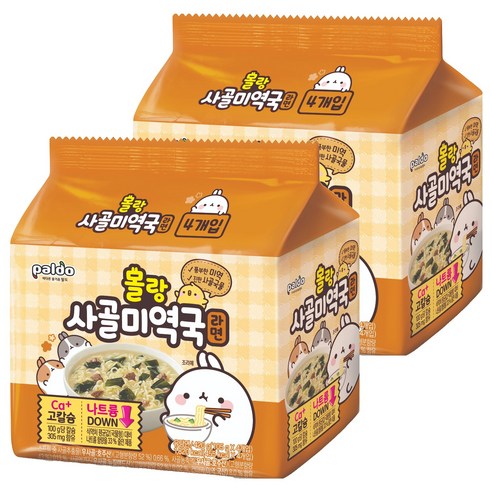 팔도 몰랑 사골미역국 라면 105g, 8개