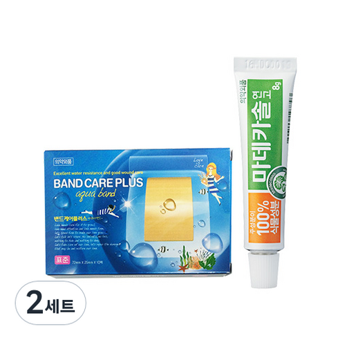 동국제약 마데카솔 8g + 밴드케어 방수 밴드 10p 세트, 2세트, 8ml