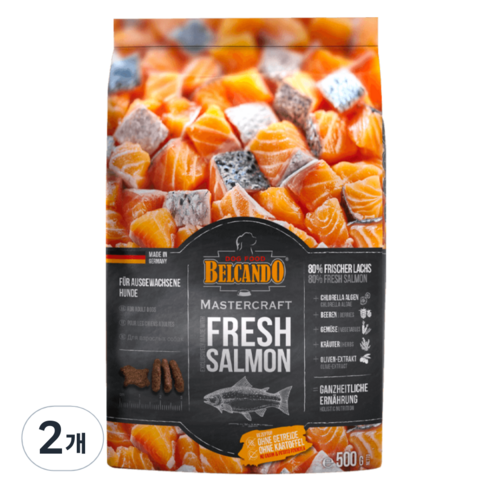벨칸도 어덜트 강아지 마스터크래프트 건식사료, 2개, 500g, 연어