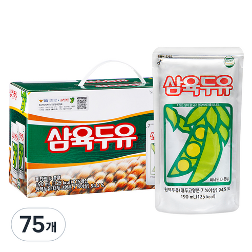 삼육두유 파우치, 190ml, 75개
