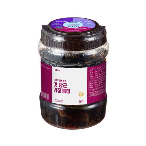 국내산 암꽃게로 갓 담근 간장게장, 1개, 1.8kg