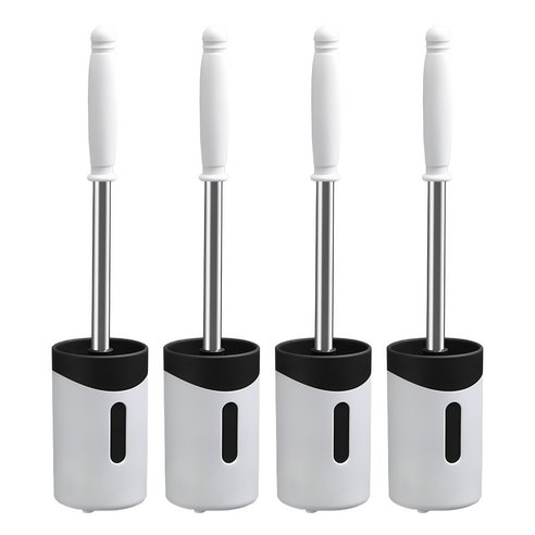 벽부착 욕실 변기 청소솔, 화이트, 4개