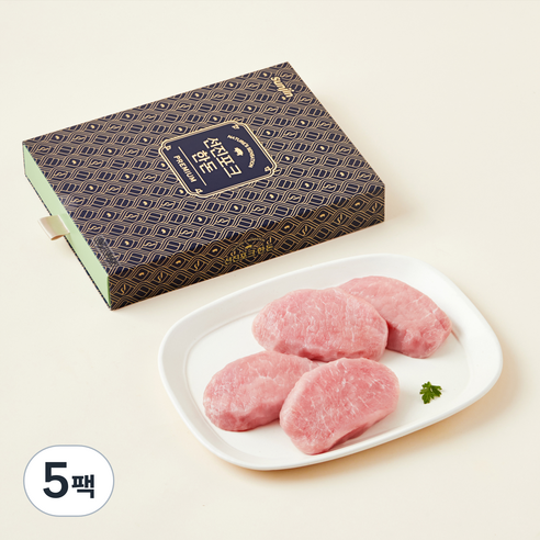 선진포크 바른농장 한돈 동물복지 인증 등심 돈까스 (냉장), 500g, 5팩